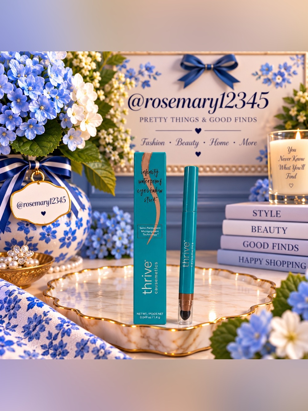 thrive causemetics Teal Eyeshadow Stick Nikki